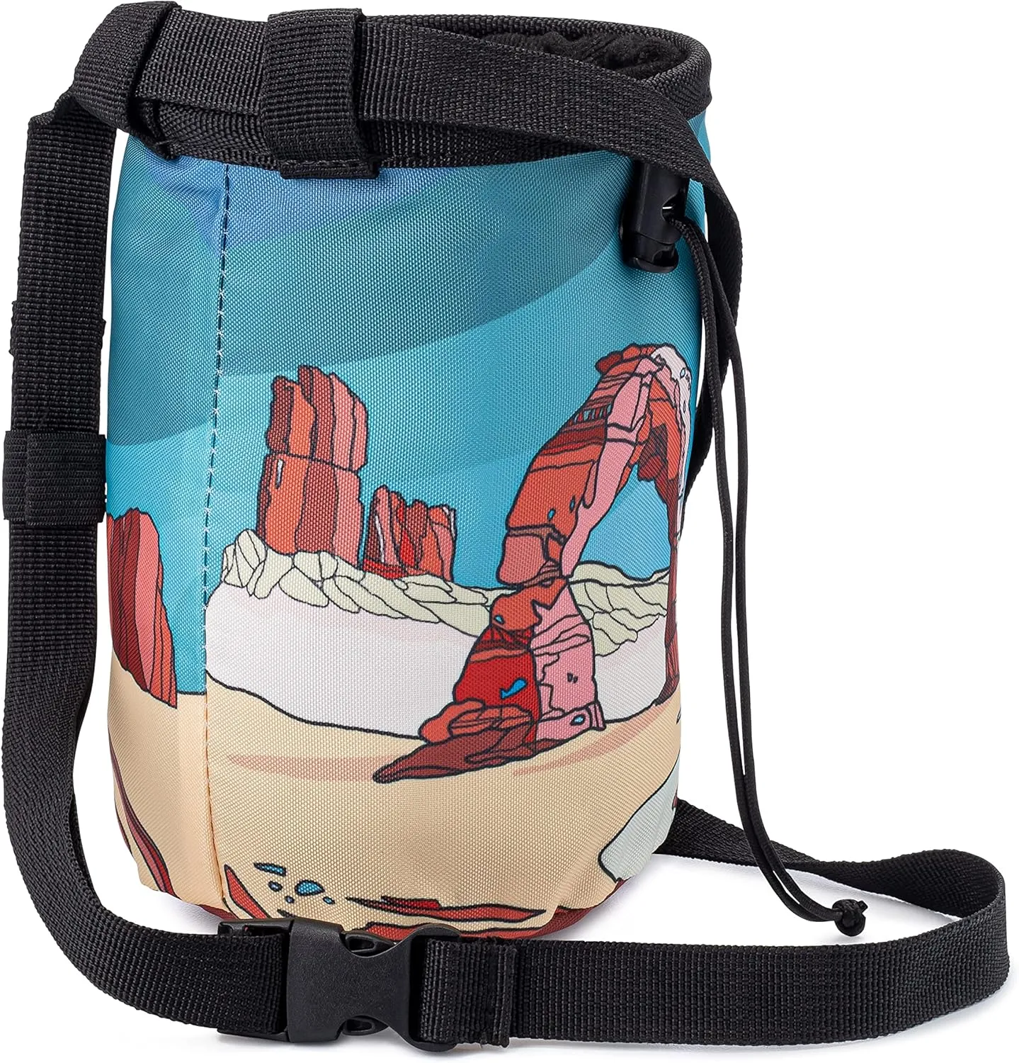 OSO Supply - Climbing Chalk Bag for Adults and Kids, Drawstring Closure, Adjustable Waist Belt, Indoor/Outdoor Training, Rock Climbing, Bouldering or Weightlifting