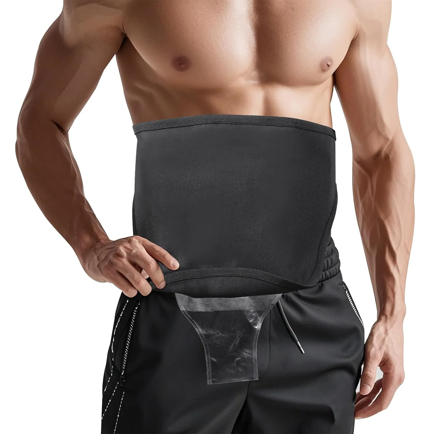 Ostomy Belt, Ostomy Bag Covers for Sports, Flexible Ostomy Support Belts for Men & Women, Ostomy Wrap Adjustable, Inner Pocket to Hold Ostomy Pouch, Hidden Ileostomy Belt for Daily Life (M)