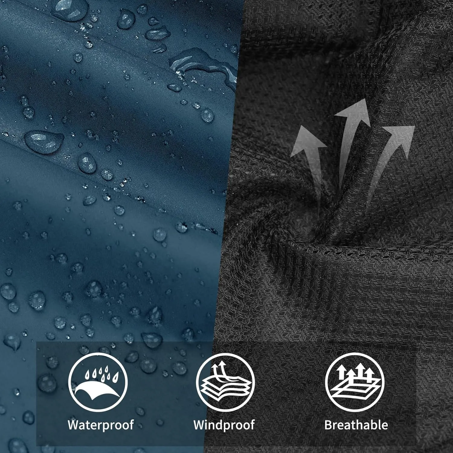 OURCAN Men's Rain Pants Waterproof Windproof Pants Breathable Lightweight Suitable for Rainy Outdoors, Hiking, Golf, Fishing