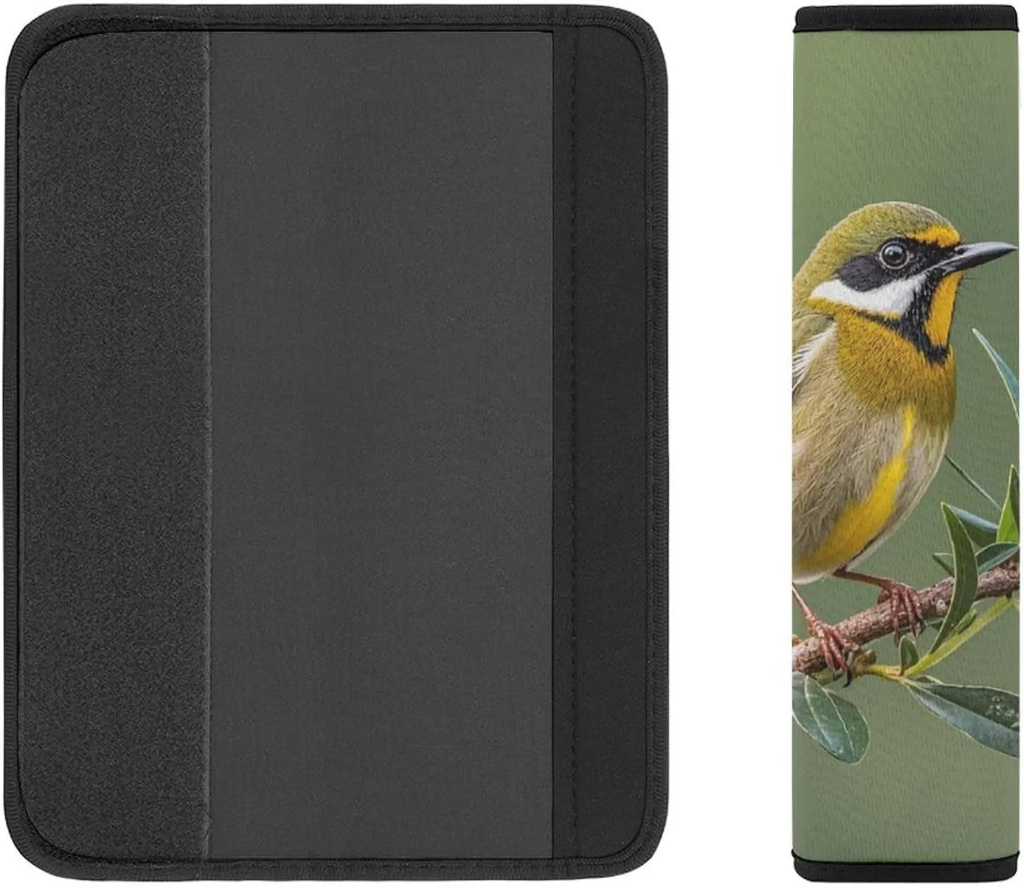 Outdoor Olive Green Flowering Birds Auto Seat Belt Cover 1PCS Universal Car Seat Belt Shoulder Protector Pad, Protect Your Shoulders and Neck for Car Seat Belt, Shoulder Bag, Backpack