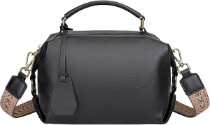 Over Earth Genuine Leather Crossbody Bags for Women Casual Small Cross Body Purses with Guitar Strap