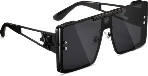 Oversize Sunglasses Mens Trendy Womens Retro Metal Shades Designer Fashion