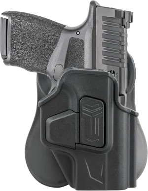 OWB Paddle Gun Holster for Springfield Hellcat 9mm Micro-Compact(with Optic), Adjustable Tactical Belt Holster, Quick Release - Right Handed