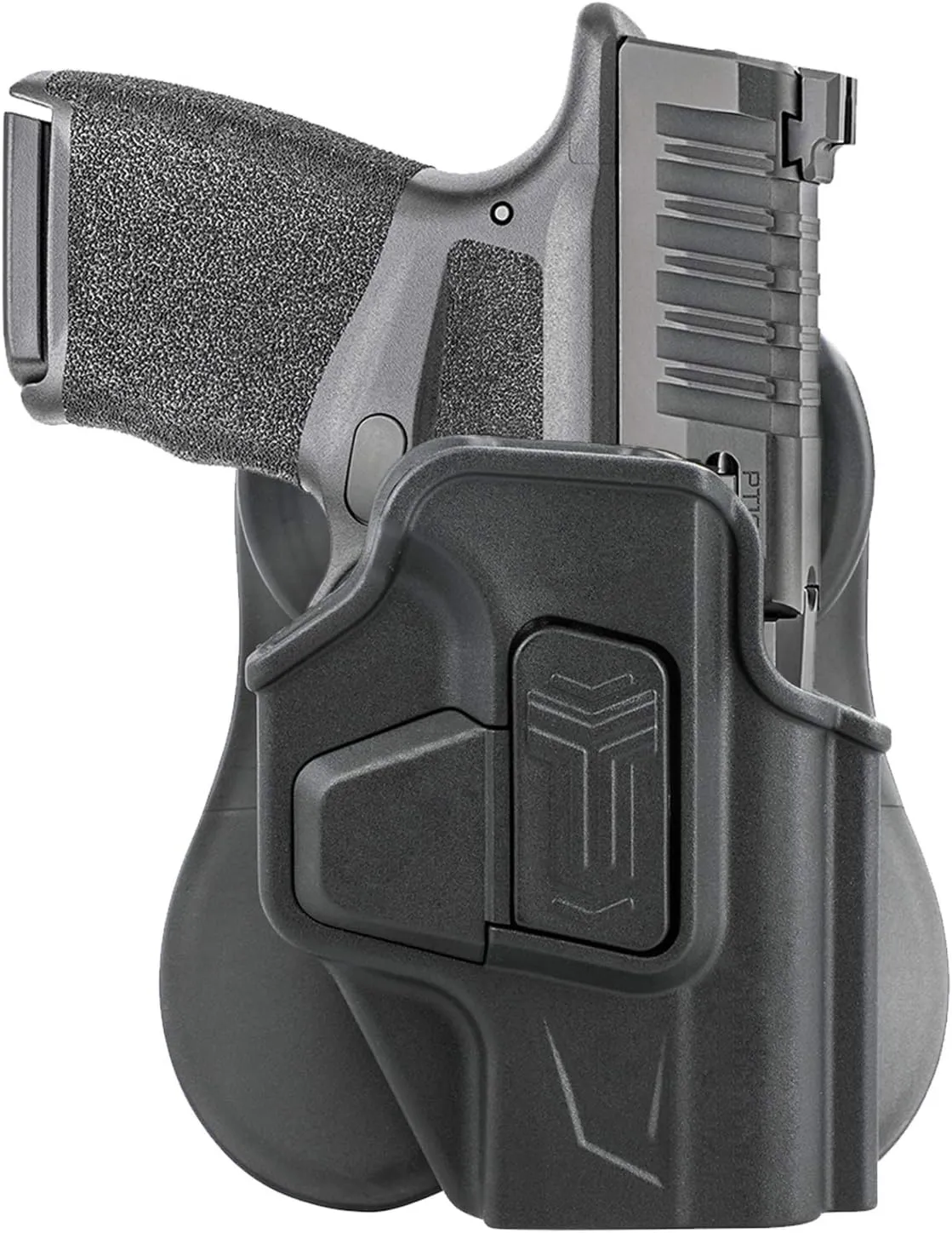OWB Paddle Gun Holster for Springfield Hellcat 9mm Micro-Compact(with Optic), Adjustable Tactical Belt Holster, Quick Release - Right Handed