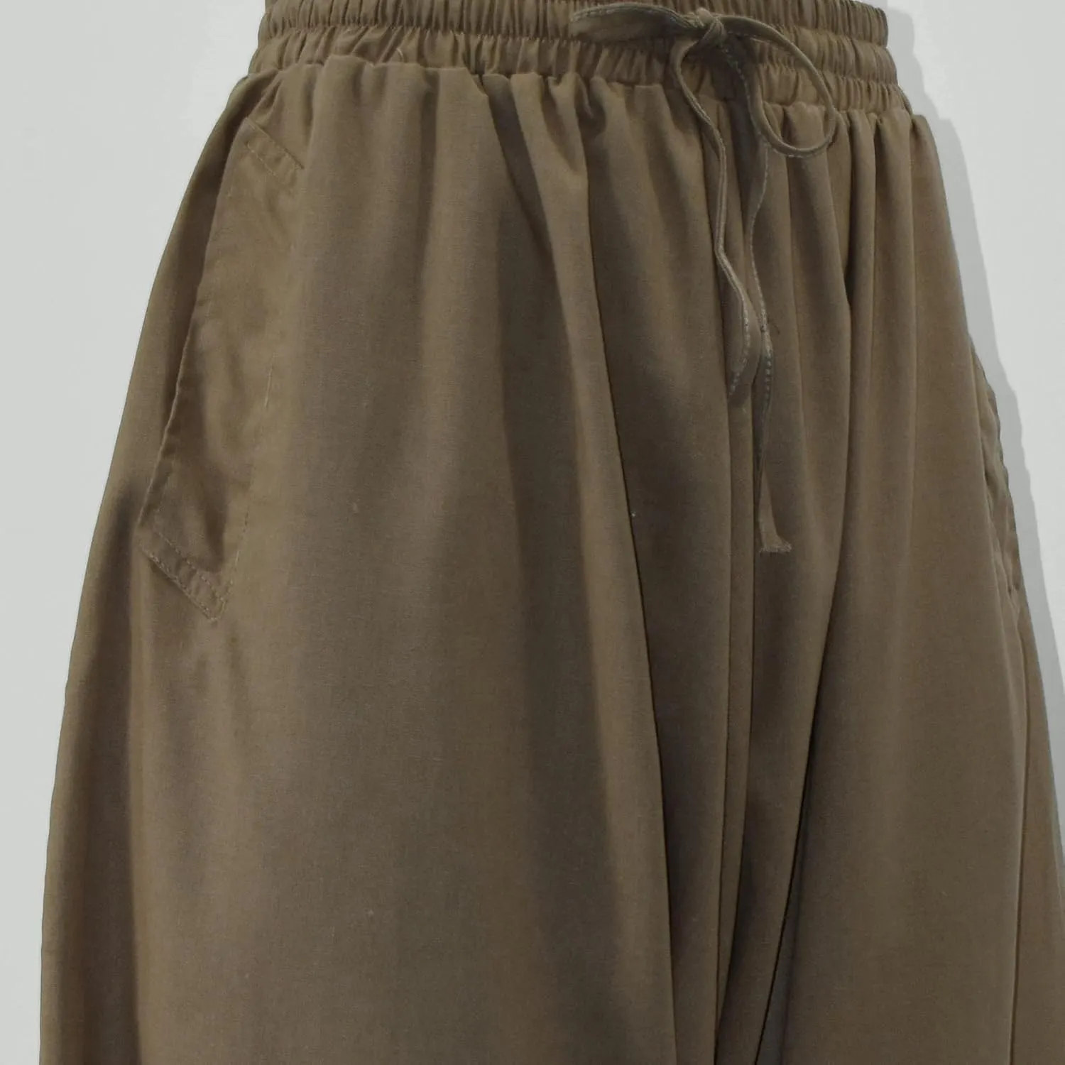 PACEIADTA Mens Casual Harem Pants Baggy Aladdin Hippie Elastic Waist Drop Crotch Trousers