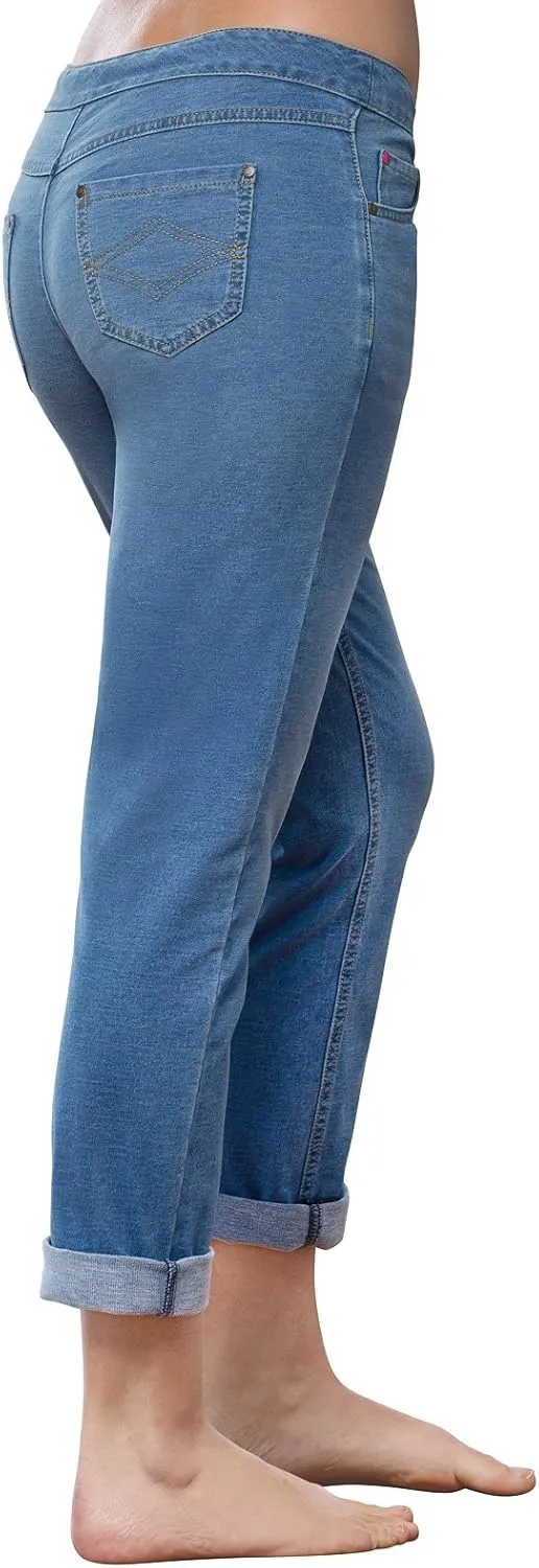 PajamaJeans Boyfriend Jeans for Women - Elastic Waist Jeans