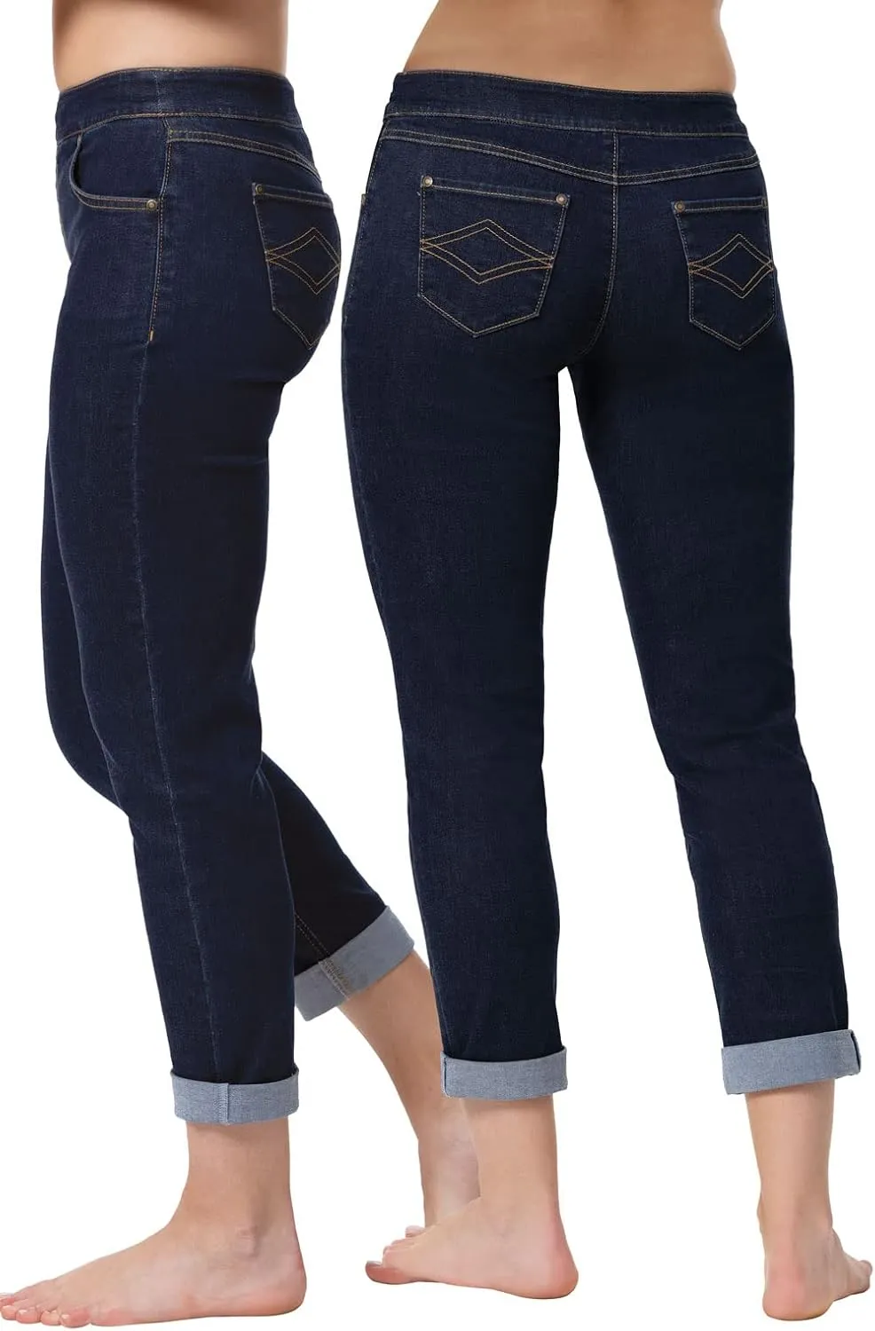 PajamaJeans Boyfriend Jeans for Women - Elastic Waist Jeans
