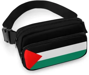 Palestine Flag Unisex Mini Belt Bag with Adjustable Strap Small Fanny Pack Crossbody Chest Bag
