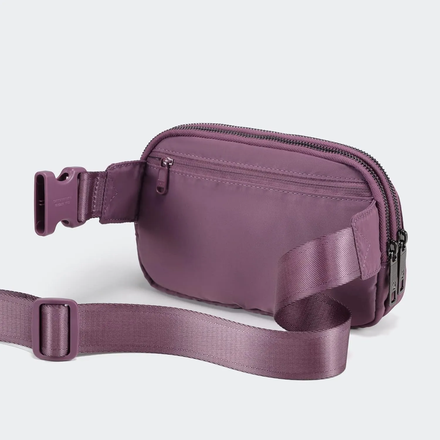 Pander Everywhere Belt Bag for Women, 5 Zipper Pockets Nylon Crossbody Fanny Pack Purse (Purple Lavender)