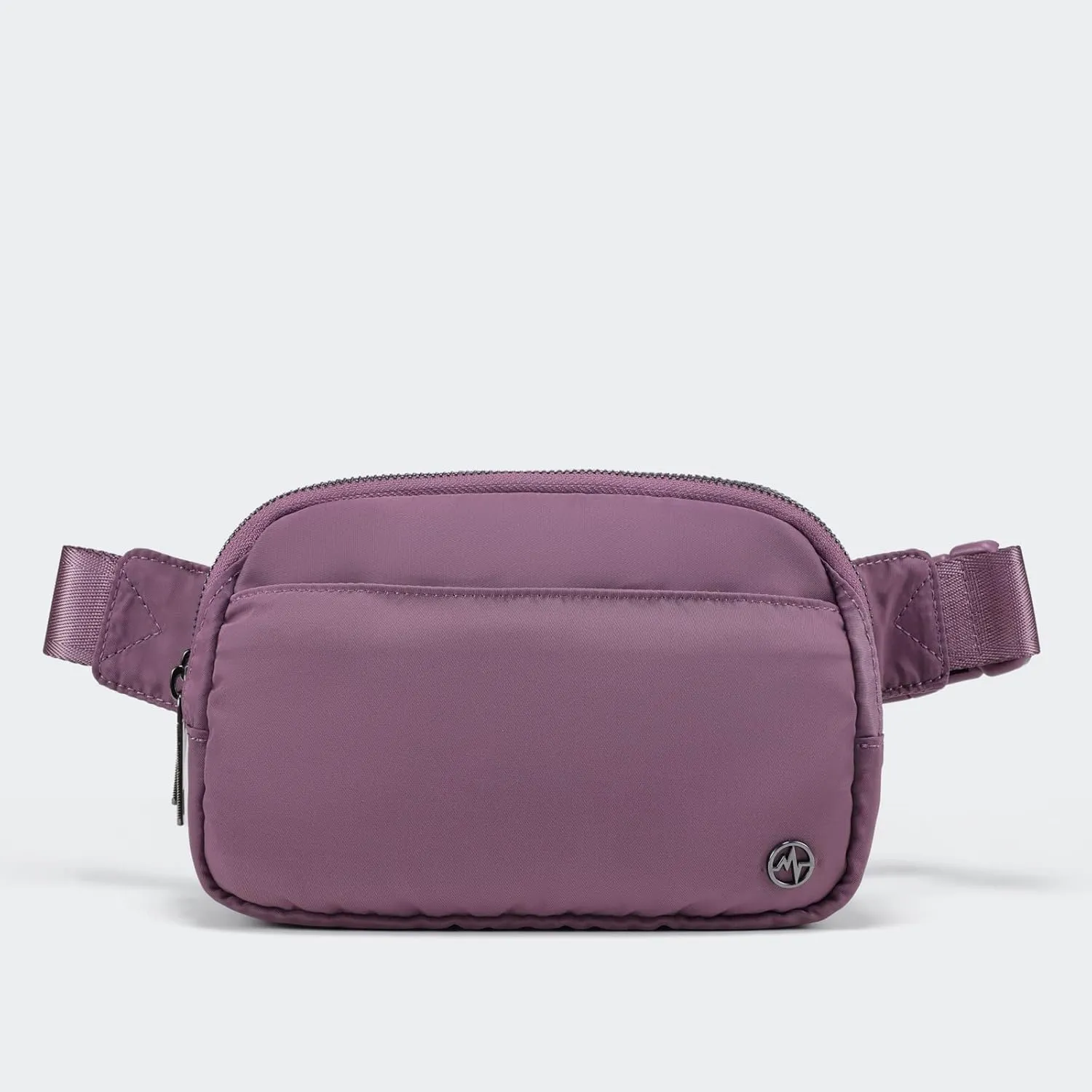 Pander Everywhere Belt Bag for Women, 5 Zipper Pockets Nylon Crossbody Fanny Pack Purse (Purple Lavender)