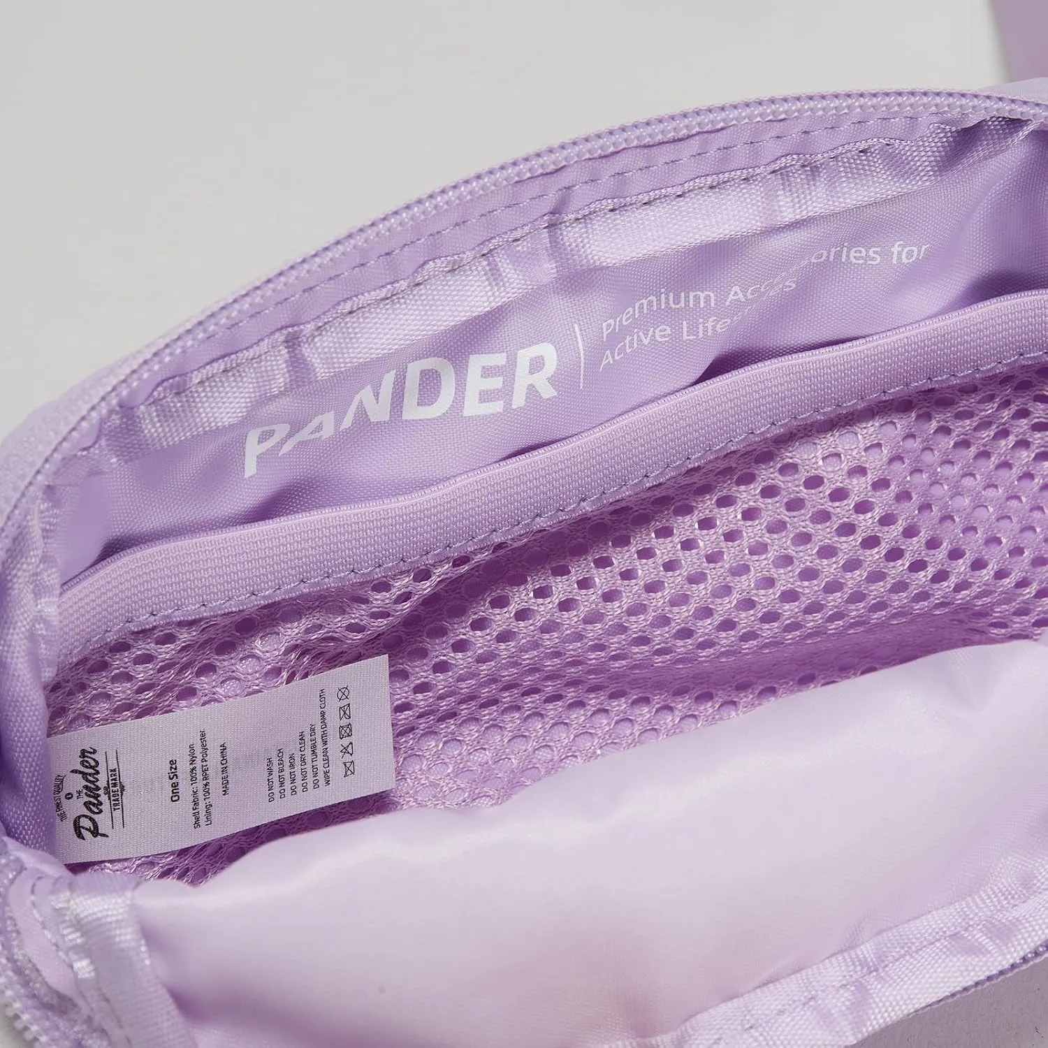 Pander Mini Belt Bag – Ultra Compact, Fits 6.7” Phone, Lipstick, Earbuds, Essentials, Small Crossbody Waist Purse, Lilac Purple