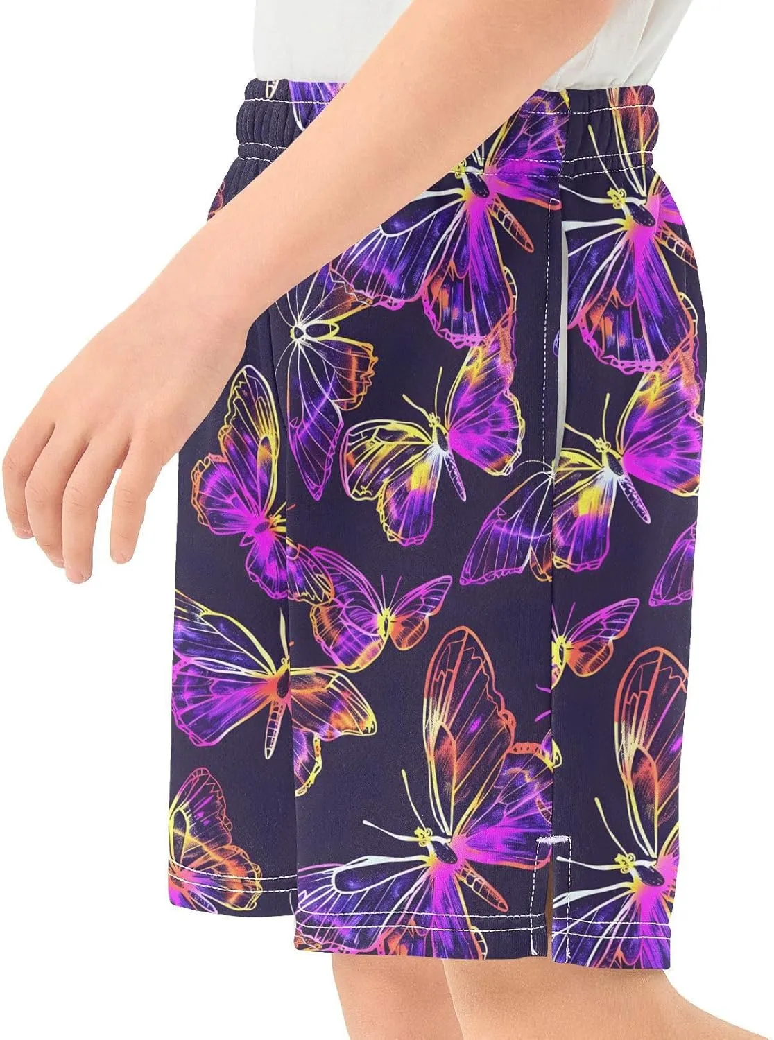 panksolu Boys Shorts Casual Athletic Shorts Elastic Waist with Pockets Teens Summer Track Shorts for Outdoor Activity 7-15Y