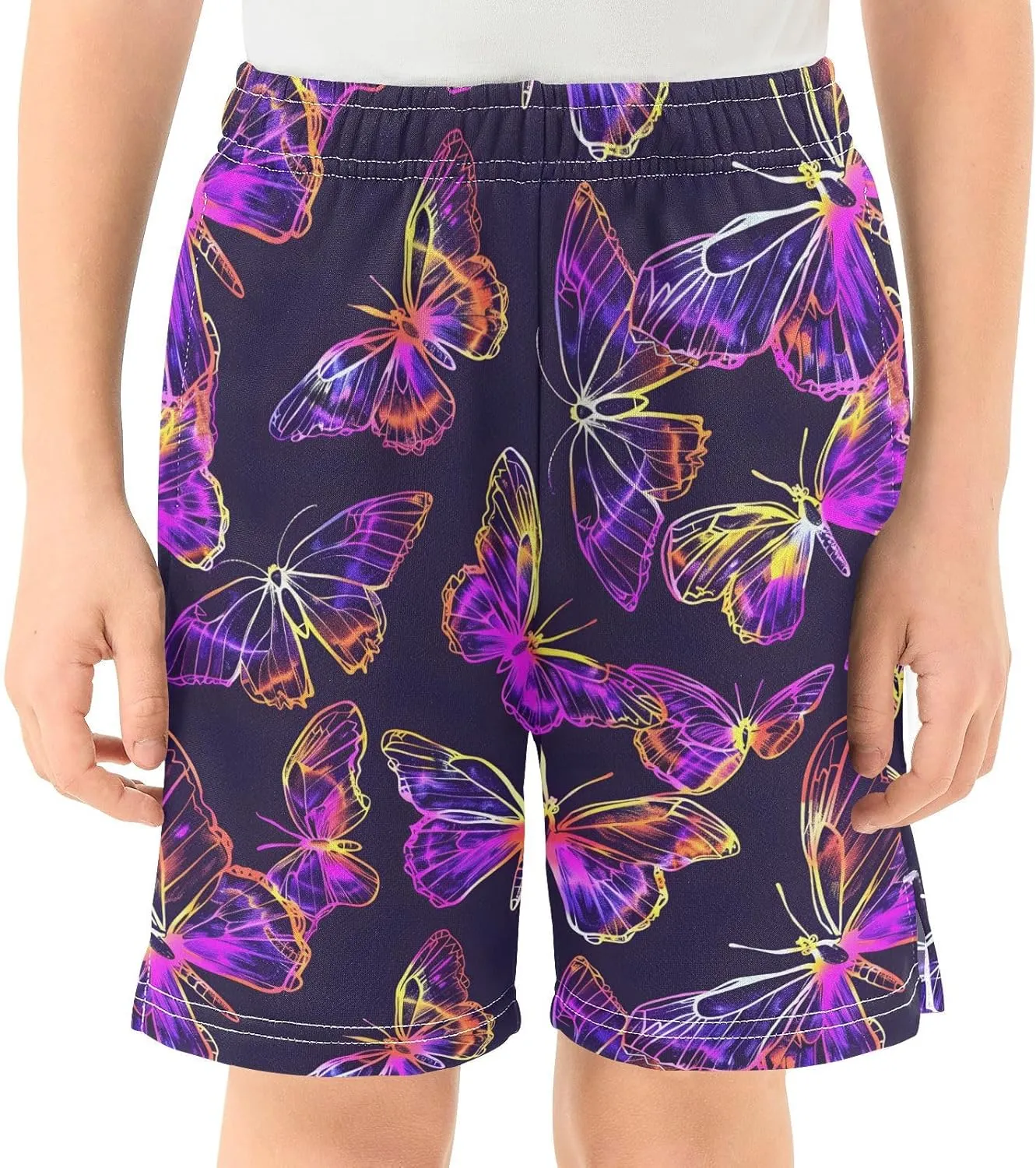 panksolu Boys Shorts Casual Athletic Shorts Elastic Waist with Pockets Teens Summer Track Shorts for Outdoor Activity 7-15Y
