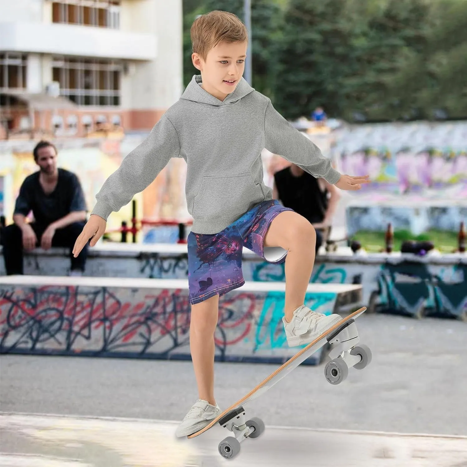 panksolu Boys Shorts Casual Athletic Shorts Elastic Waist with Pockets Teens Summer Track Shorts for Outdoor Activity 7-15Y