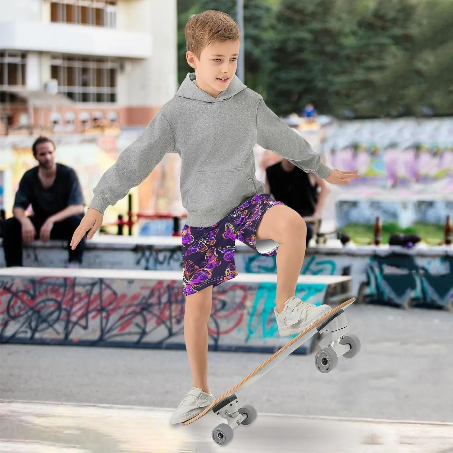 panksolu Boys Shorts Casual Athletic Shorts Elastic Waist with Pockets Teens Summer Track Shorts for Outdoor Activity 7-15Y