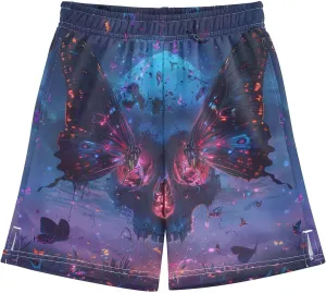 panksolu Boys Shorts Casual Athletic Shorts Elastic Waist with Pockets Teens Summer Track Shorts for Outdoor Activity 7-15Y