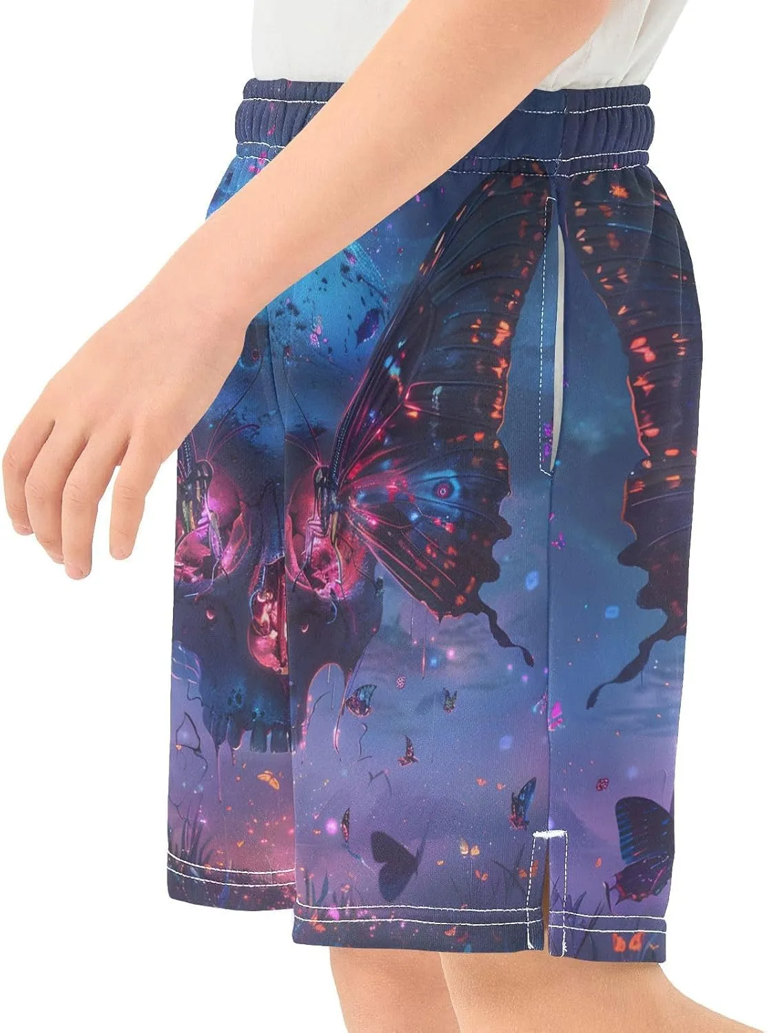 panksolu Boys Shorts Casual Athletic Shorts Elastic Waist with Pockets Teens Summer Track Shorts for Outdoor Activity 7-15Y