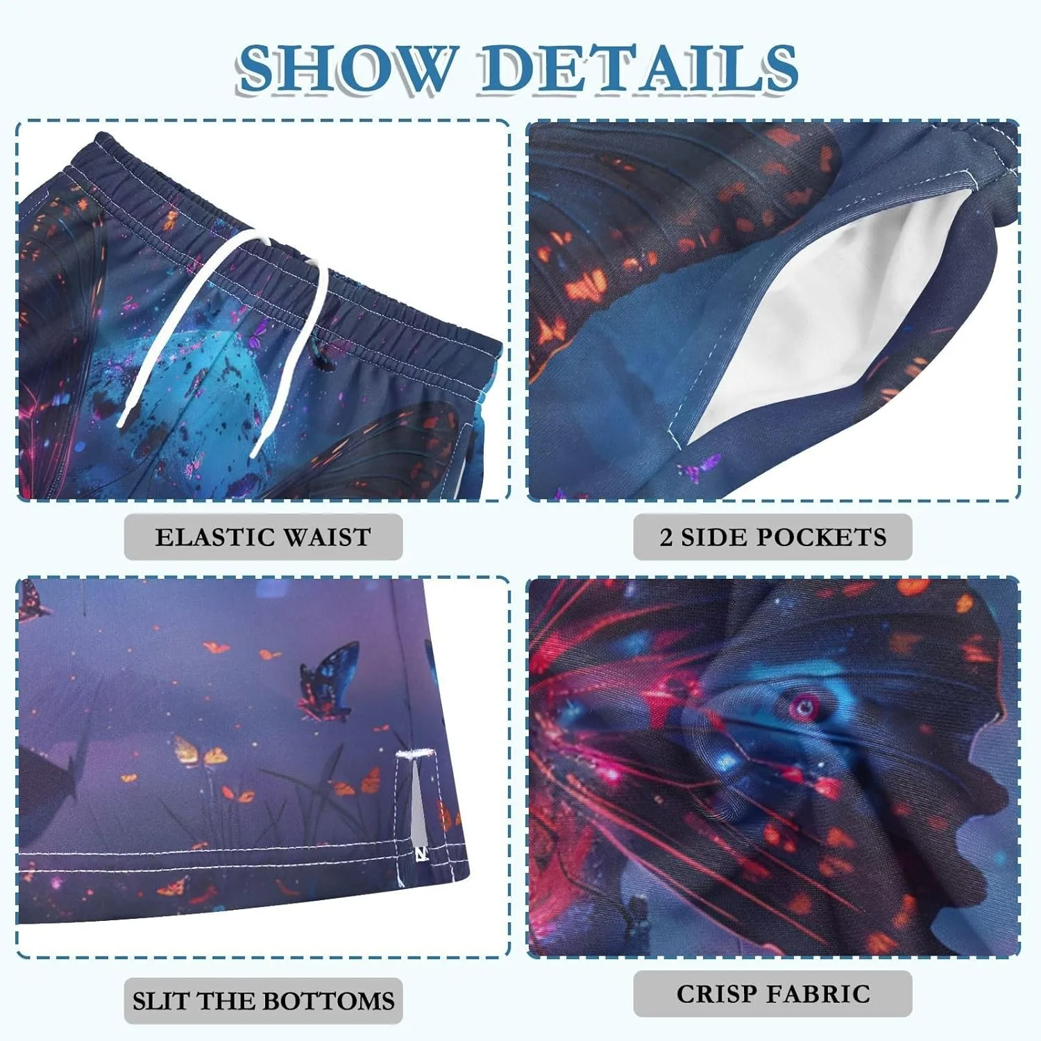 panksolu Boys Shorts Casual Athletic Shorts Elastic Waist with Pockets Teens Summer Track Shorts for Outdoor Activity 7-15Y