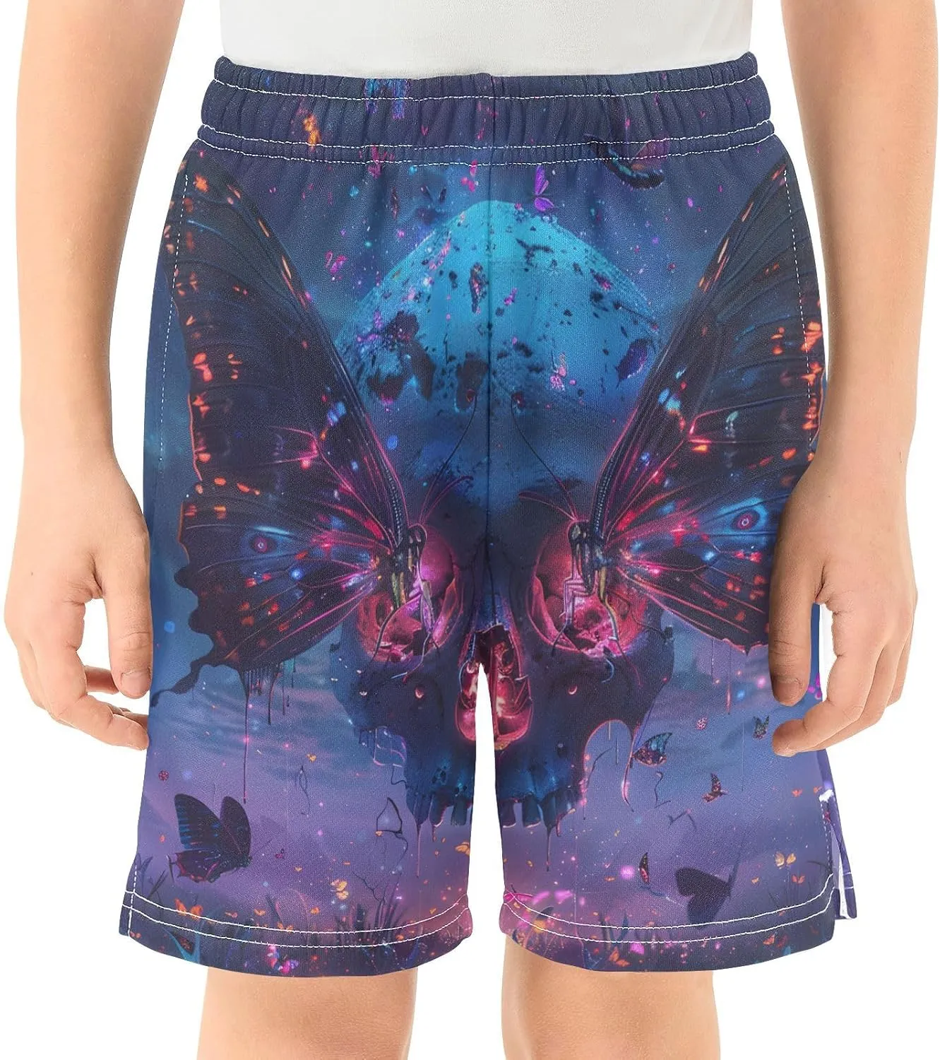 panksolu Boys Shorts Casual Athletic Shorts Elastic Waist with Pockets Teens Summer Track Shorts for Outdoor Activity 7-15Y