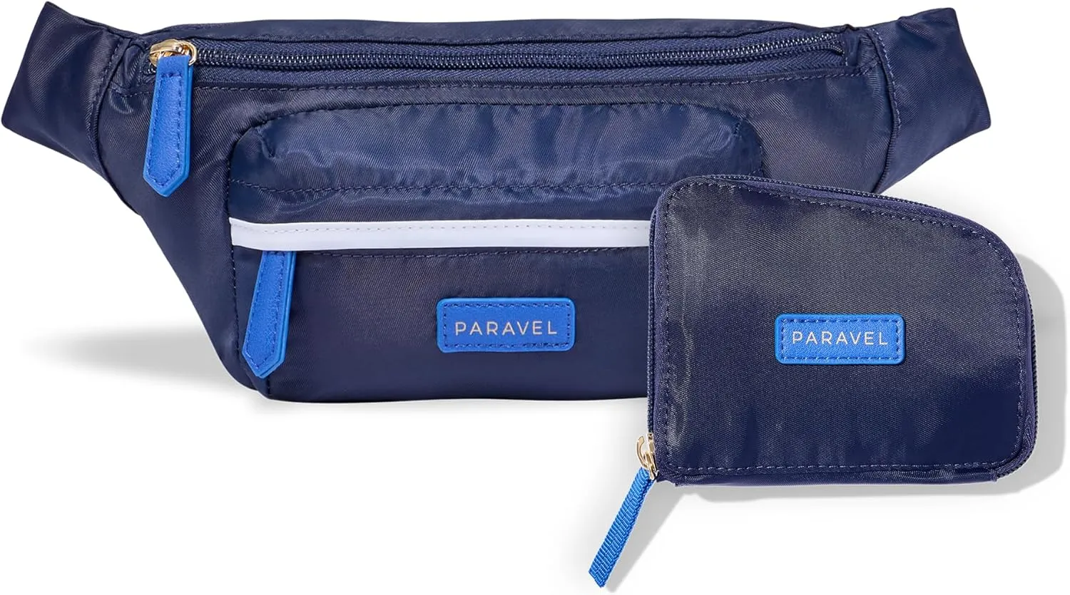Paravel Fold-Up Belt Bag | Made with Sustainable Recycled Polyester | Belt Bag with Adjustable Straps | Scuba Navy