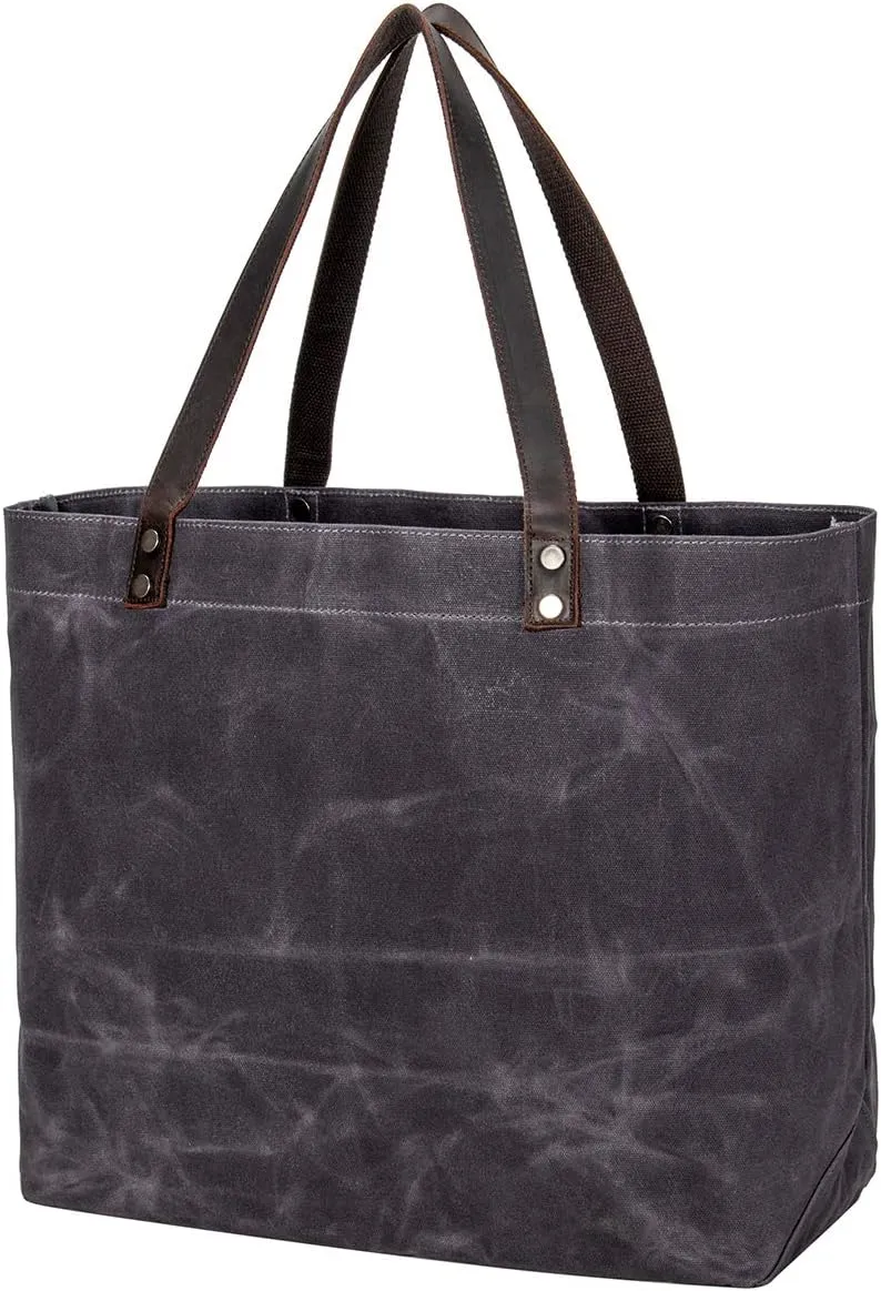 peacechaos Waterproof Canvas Shoulder Tote Bag Purse Top Handle Satchel Handbag For Work Travel Business Shopping Casual