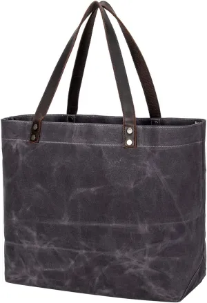 peacechaos Waterproof Canvas Shoulder Tote Bag Purse Top Handle Satchel Handbag For Work Travel Business Shopping Casual