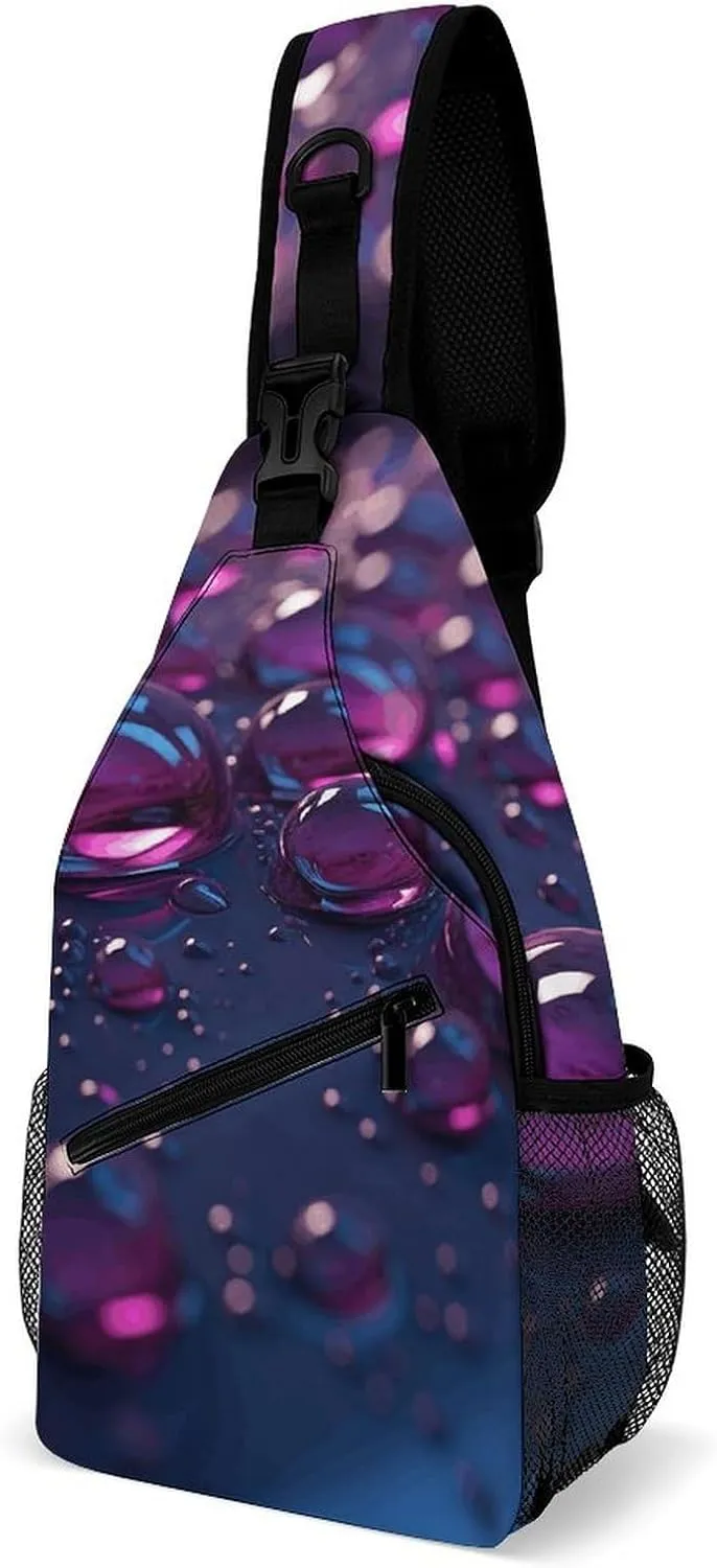 Peach Cat Pattern Crossbody Bag, Sling Bag, Sling Backpack, Belt Bags for Travel Outdoors Hiking