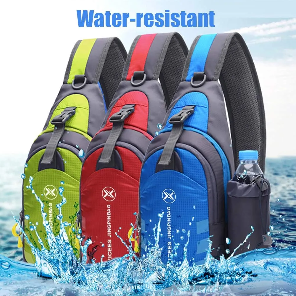 Peicees Chest Crossbody Sling Backpack Bag Travel Bike Gym Daypack for Women Men