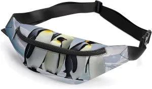 Penguins On The Iceberg Fanny Pack for Women Men Waist Bag Waterproof Belt Bag with Adjustable Strap