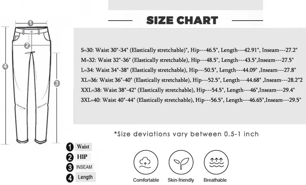 perdontoo Men's Linen Cotton Loose Fit Casual Lightweight Elastic Waist Summer Beach Pants