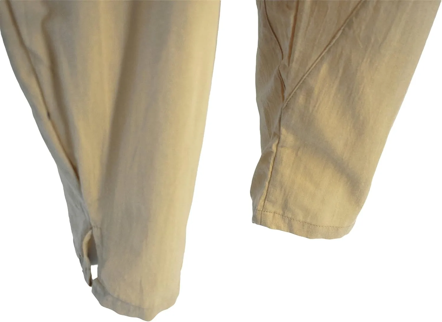 perdontoo Men's Linen Cotton Loose Fit Casual Lightweight Elastic Waist Summer Beach Pants