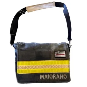 Personalized Firefighter Large Turnout Gear Duffle Bag, Custom Name/Department Bunker Gear Duffle Bag, Firefighter Reflective Stripes Gym Bag for Men, Firefighter Souvenir Gifts (Style B)