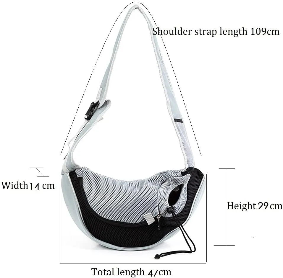 Pet Sling Carrier Bag, Pet Outdoor Backpack, Dog Travel Bag for Walking, Hiking, Bike Camping Outdoor Motorcycle