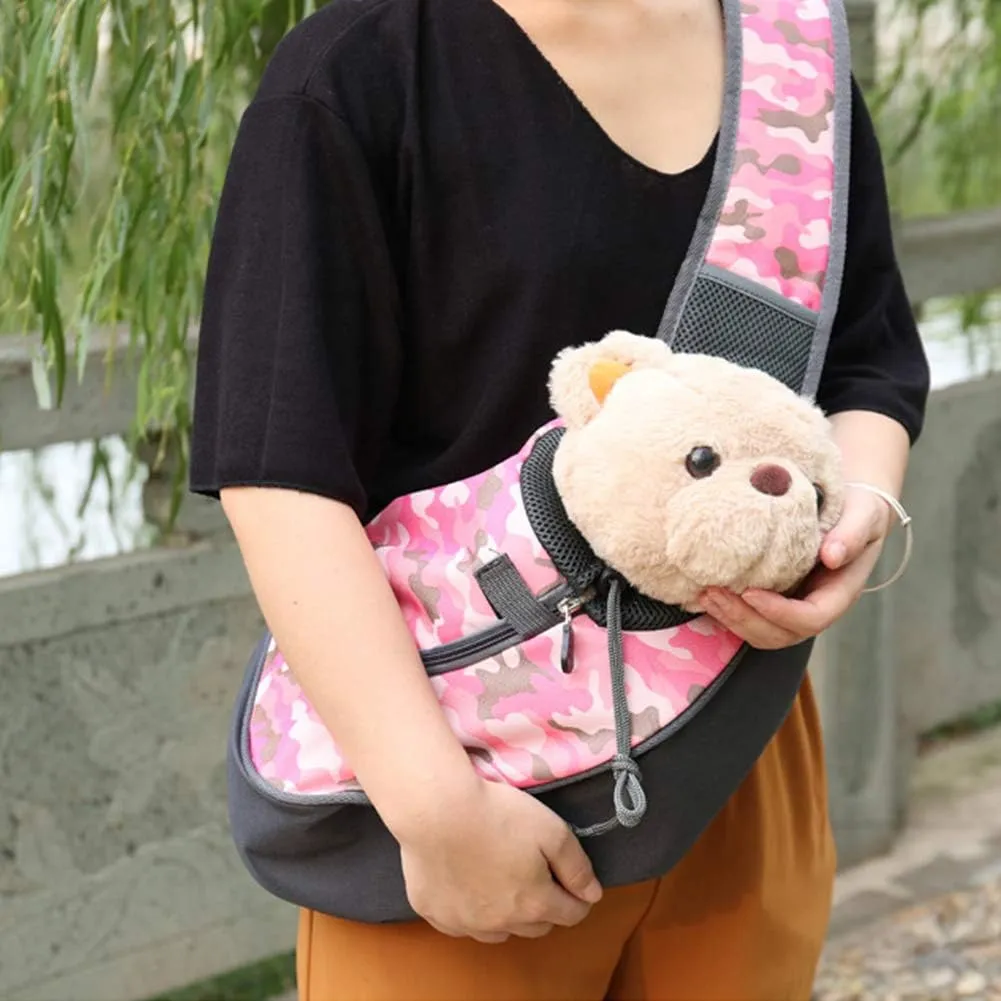 Pet Sling Carrier Bag, Pet Outdoor Backpack, Dog Travel Bag for Walking, Hiking, Bike Camping Outdoor Motorcycle