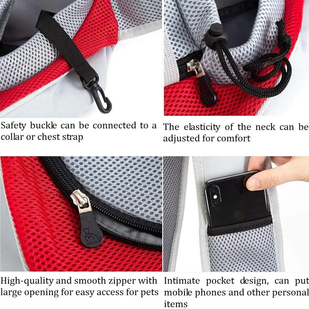 Pet Sling Carrier Bag, Pet Outdoor Backpack, Dog Travel Bag for Walking, Hiking, Bike Camping Outdoor Motorcycle
