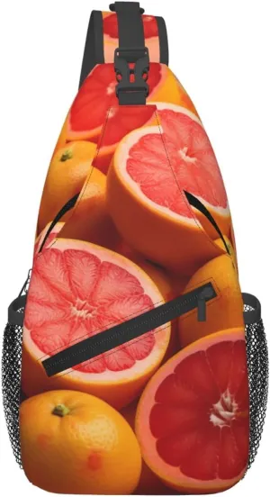 Pile of Grapefruits Sling Backpack for Women Men Cross Chest Bag Diagonally Crossbody Shoulder Bag Travel