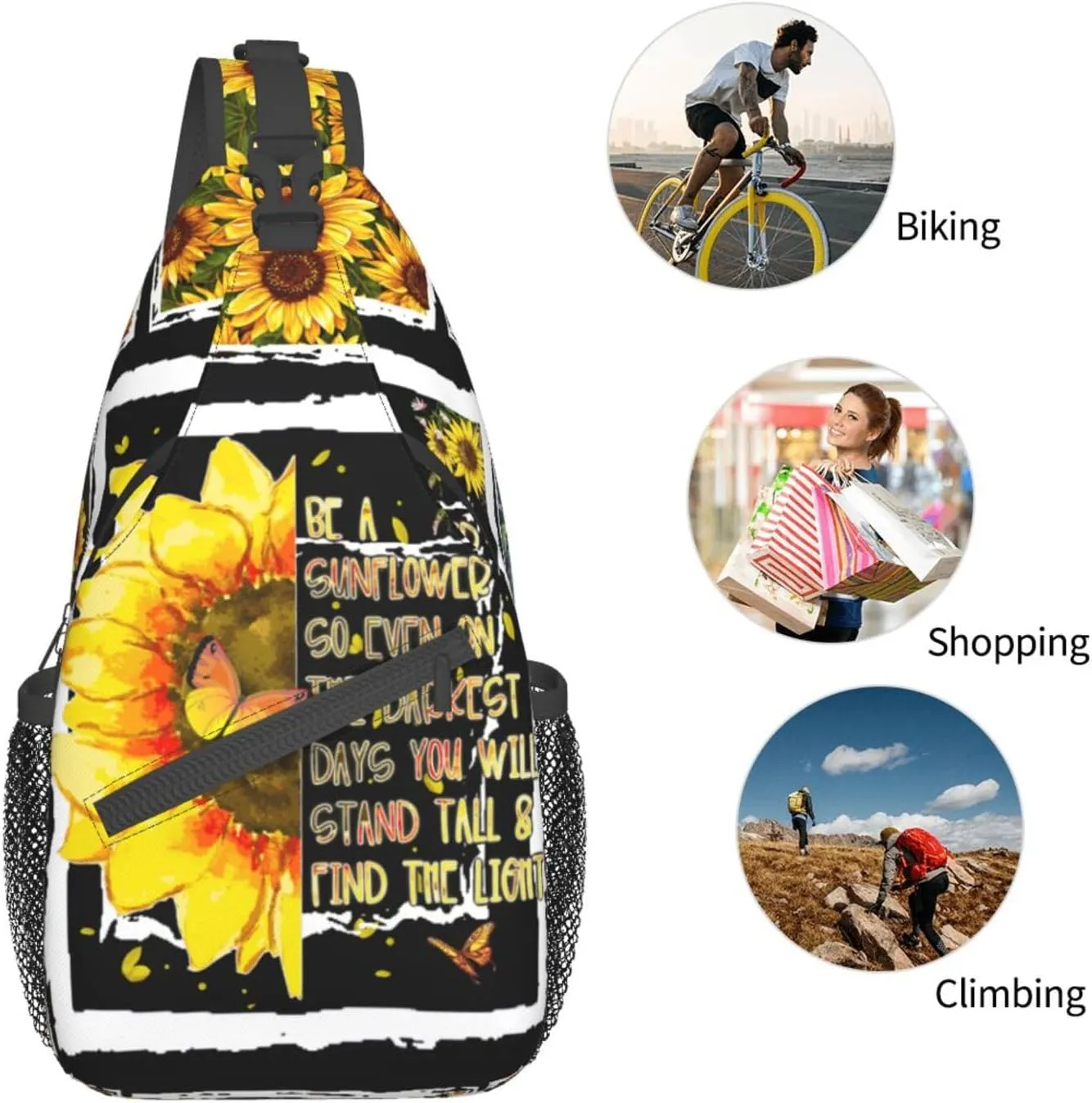 Pink Marble Sling Bag Unisex Crossbody Backpack Travel Hiking Casual Chest Bags Lightweight Fashion Chest Daypack