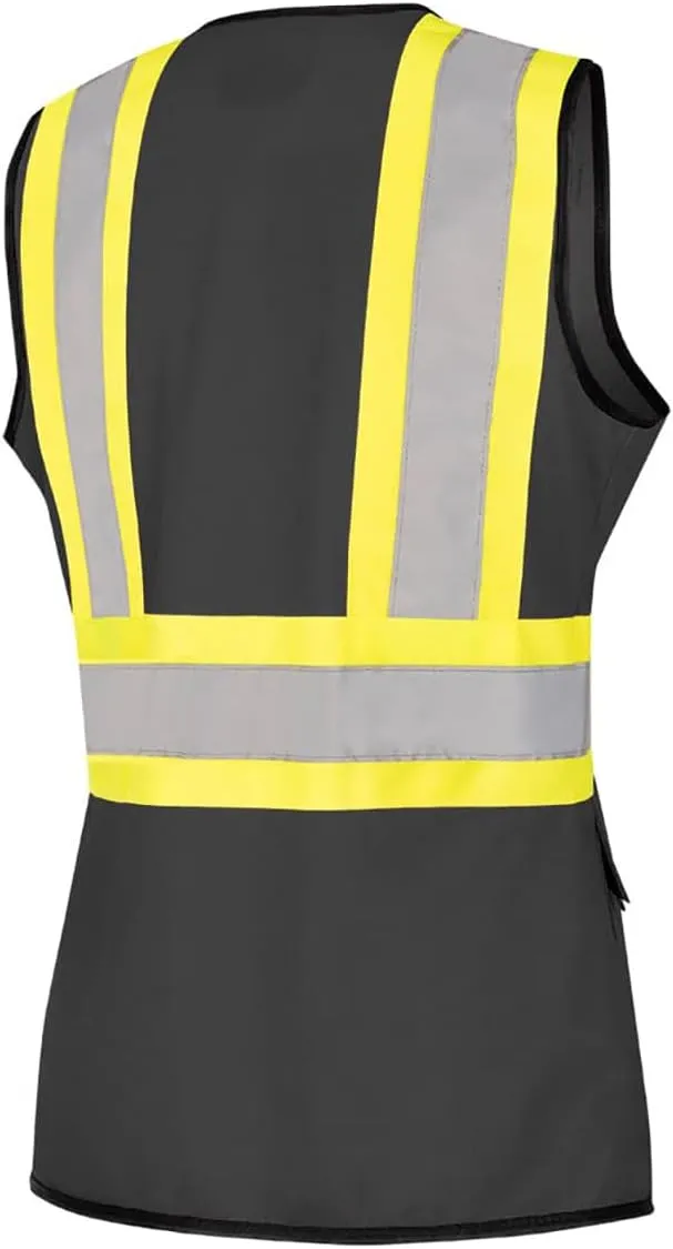 Pioneer Safety Vest for Women With Pockets - Hi-Vis Reflective Tape - For Construction