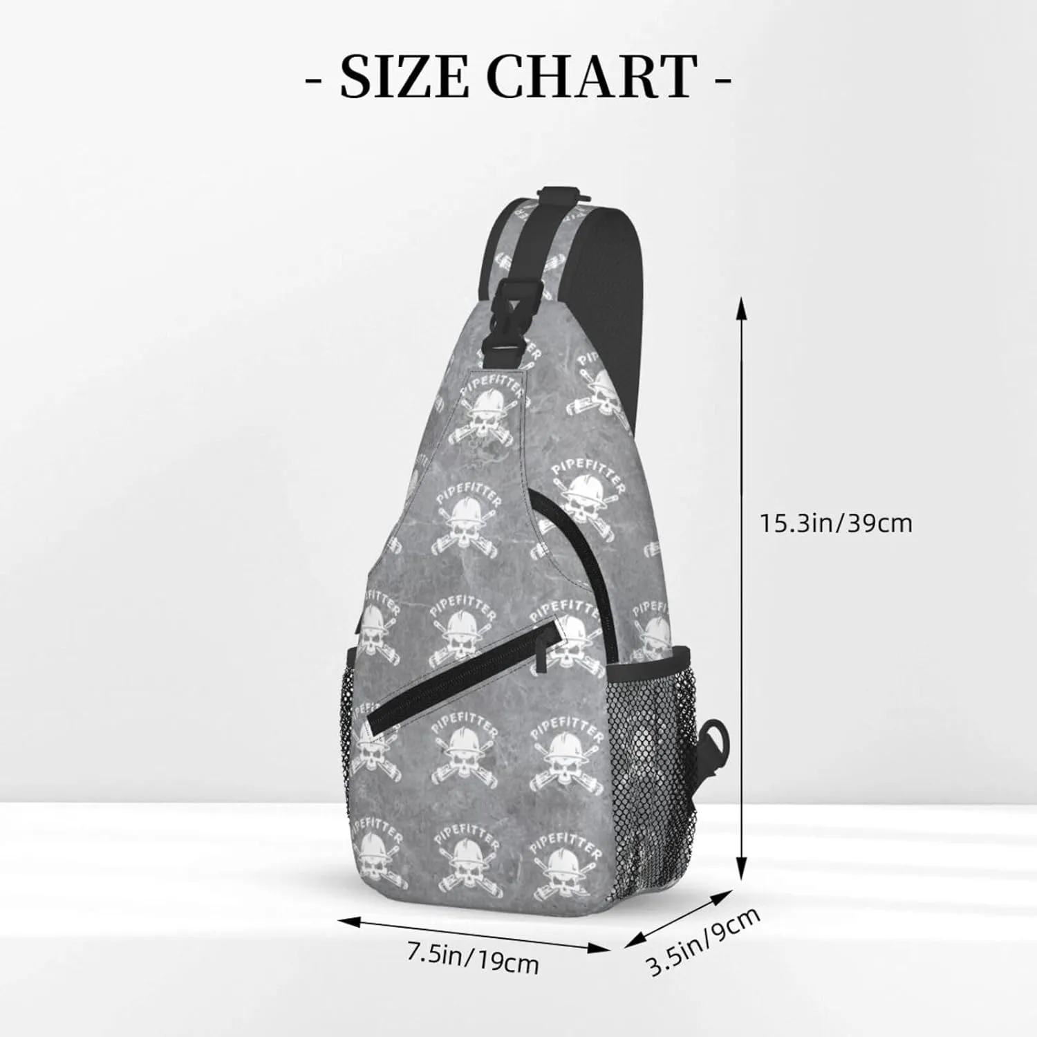 Pipefitters Sling Bag Crossbody Backpack Shoulder Casual Daypack Bag for Men Women