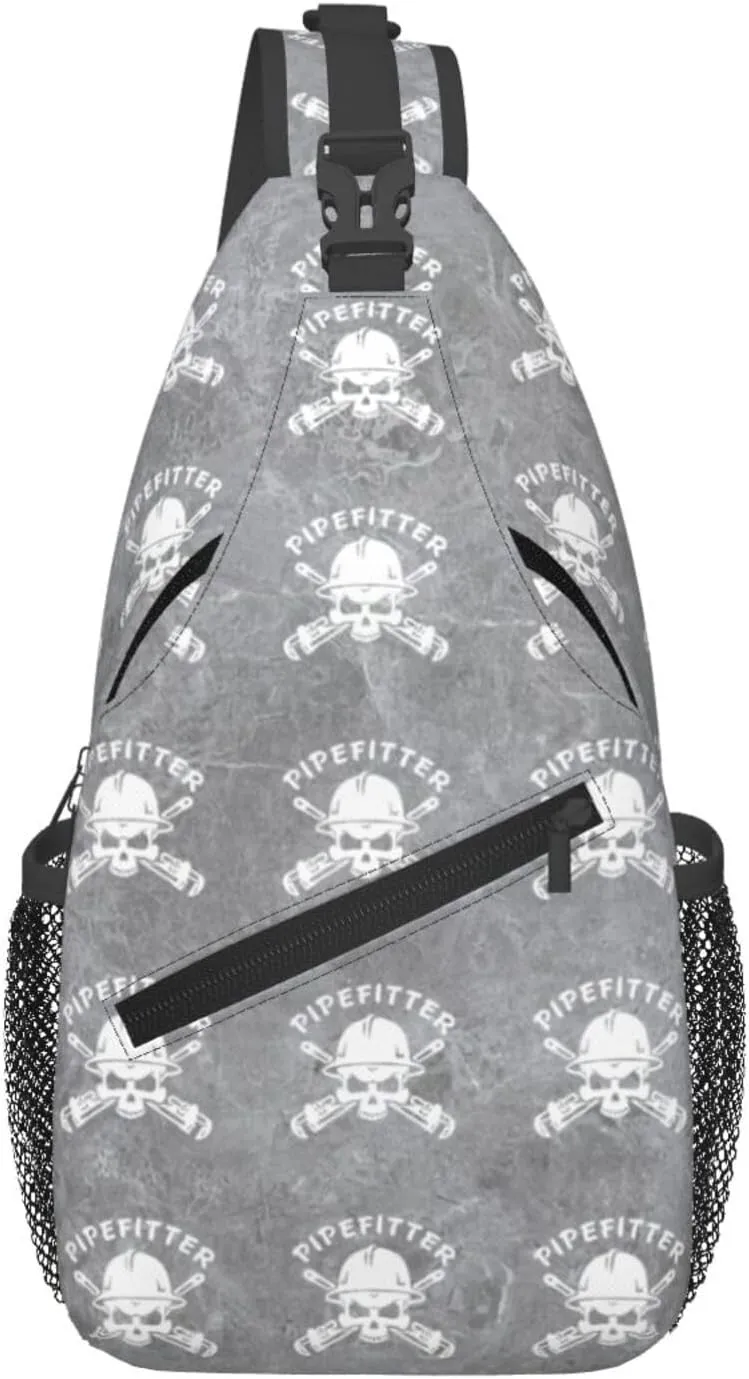 Pipefitters Sling Bag Crossbody Backpack Shoulder Casual Daypack Bag for Men Women