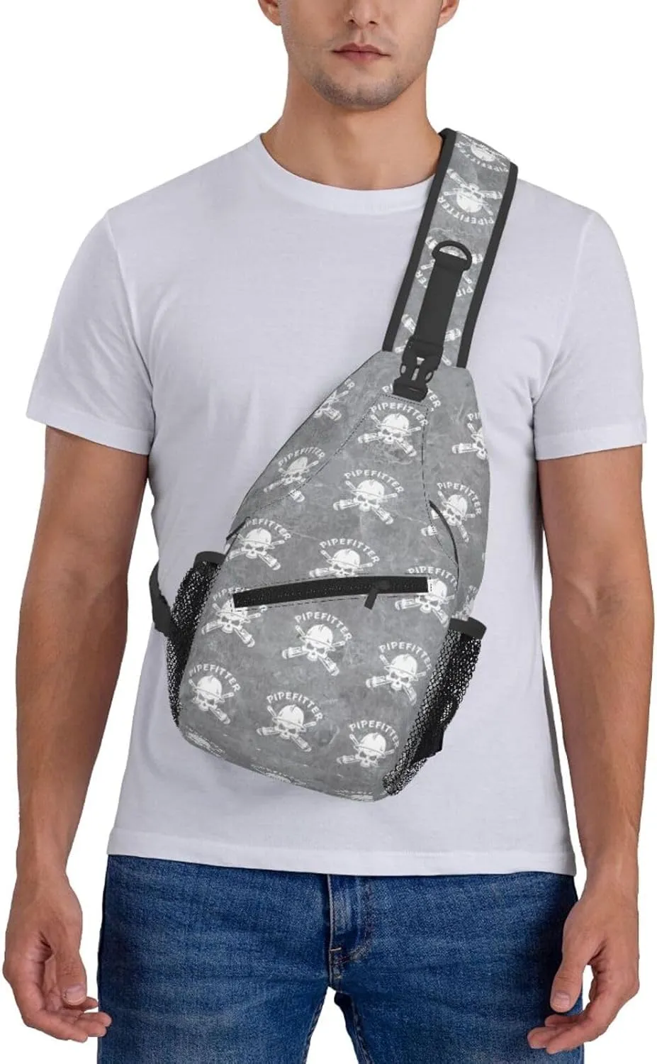 Pipefitters Sling Bag Crossbody Backpack Shoulder Casual Daypack Bag for Men Women