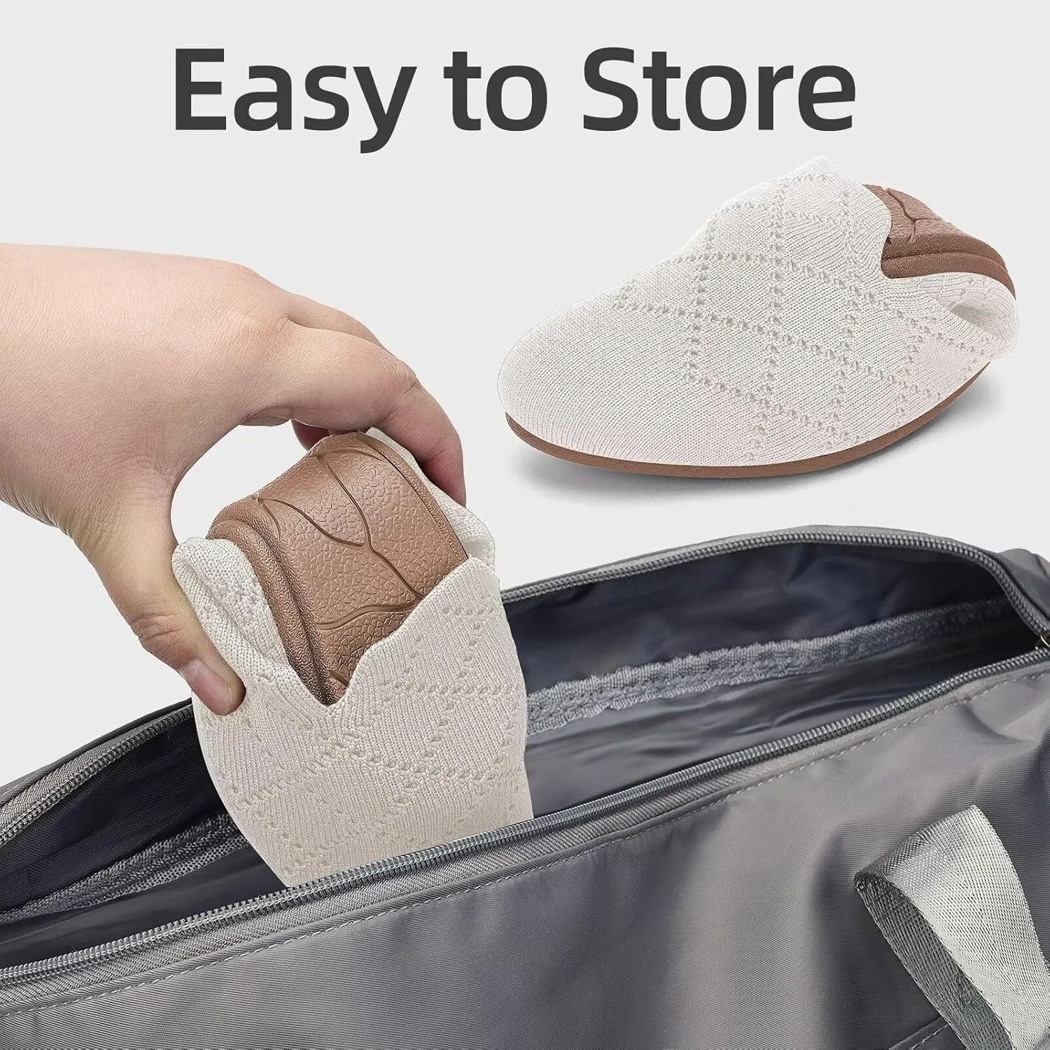 poemlady Women’s Ballet Flat Shoes Dress Shoes Knit Round Toe Slip On Ballerina Walking Flats Shoes for Woman Low Wedge Casual