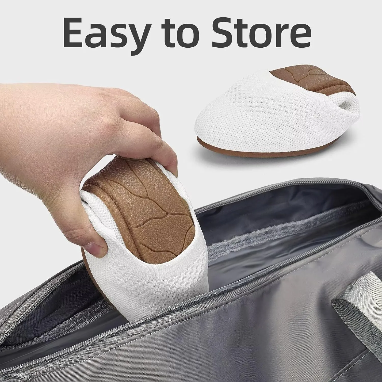 poemlady Women’s Ballet Flat Shoes Dress Shoes Knit Round Toe Slip On Ballerina Walking Flats Shoes for Woman Low Wedge Casual