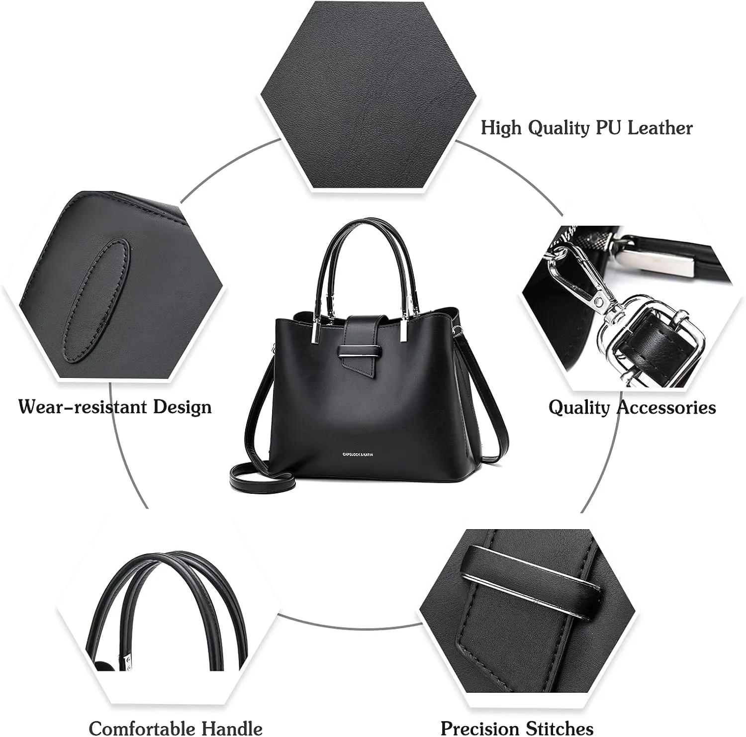 PORRASSO Fashion Handbag Purses Women Top-Handle Bags Ladies Crossbody Bag Satchel PU Leather Shoulder Tote Bags Pink