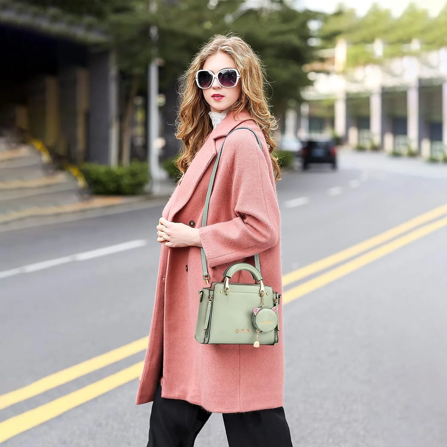 PORRASSO Women Handbag Cute Crossbody Bag Girl Top-Handle Bags Ladies Satchel Shoulder Bag