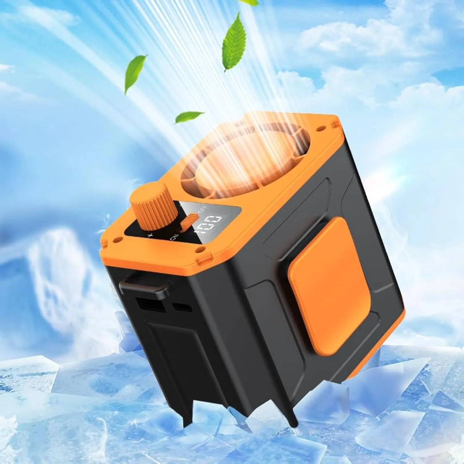Portable Waist Fan,Adjustable High Speed Strong Wind, 17H Working Time, Personal Fans Portable Rechargeable with 6000mAh, Belt Clip Fan for Outdoor Working Hiking Camping Traveling