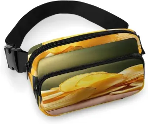 Potato Chips Fanny Pack Belt Bag with Adjustable Strap Fashion Waist Bag for Outdoor Sports Hiking