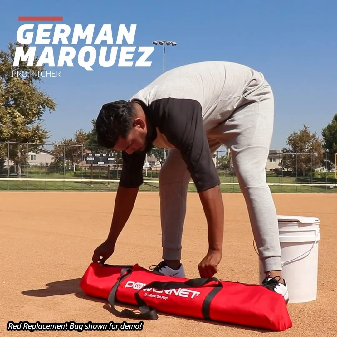 PowerNet 7x7 FT Baseball & Softball Net Replacement Parts, Replace 7x7 FT Frame, Net Only or Carry Bag, Metal Frame and Fiberglass Poles, Durable Nets & Bags Available in Team Colors