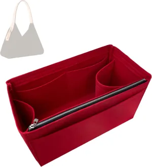 Premium Purse Organizer compatible with Lv Slouchy PM/MM Insert - Handmade 2mm Thick Felt Liner, Perfect fit for Hobo PM/MM Bag Organizer Gold Zipper (Geyser Blue, For Slouchy MM)