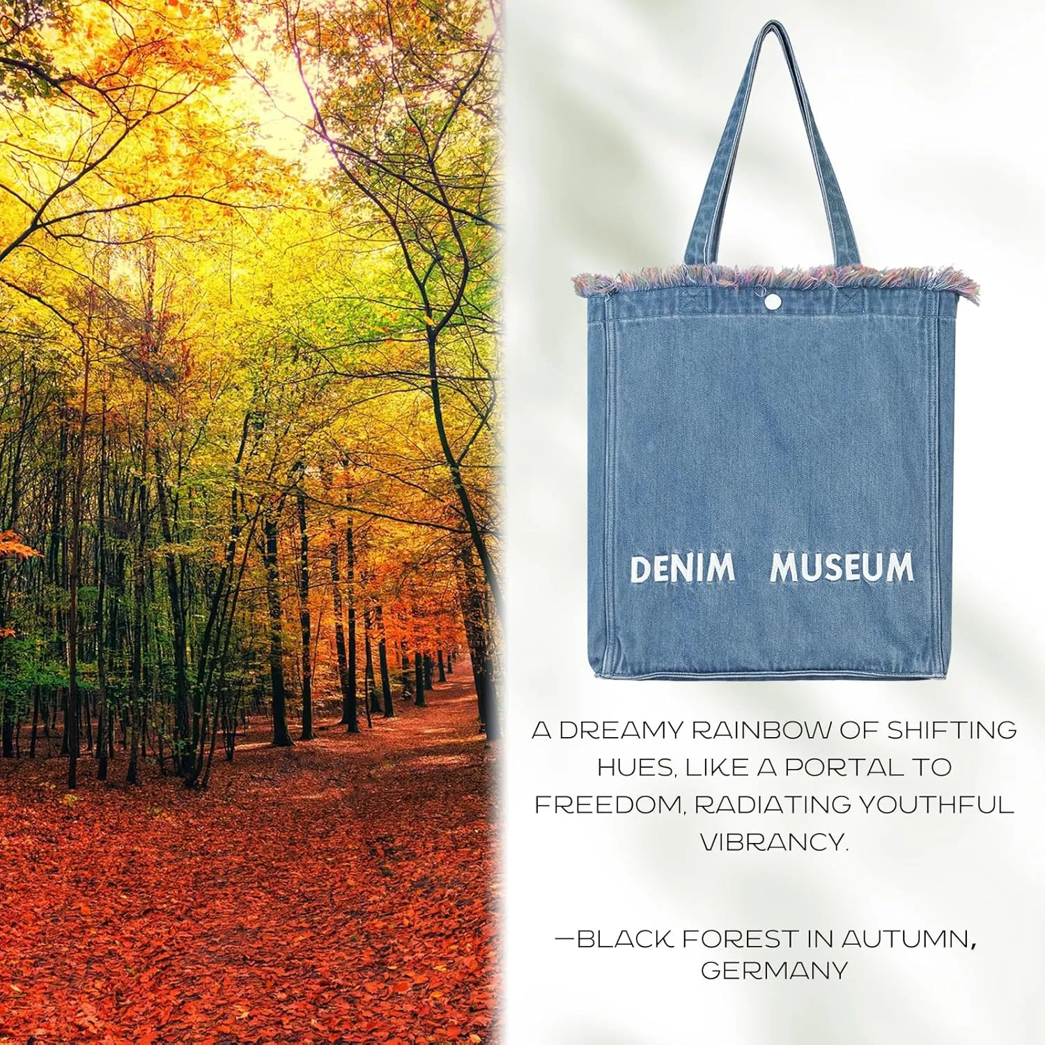 Premium Red Yarn Fringe Boho Denim Tote Bag for Women – 2025 Summer Niche Lightweight Foldable Designer Shoulder Purse